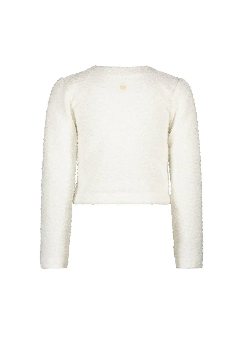 AMSY glitter-knit jacket Off white