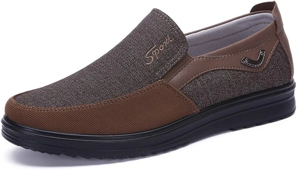 AngryMonkey Mens Slip On Loafer Plantar Fasciitis with Arch Support Dimleen Orthopedic Boat Shoes Pain Relief Cloth Shoes Large Sizes15