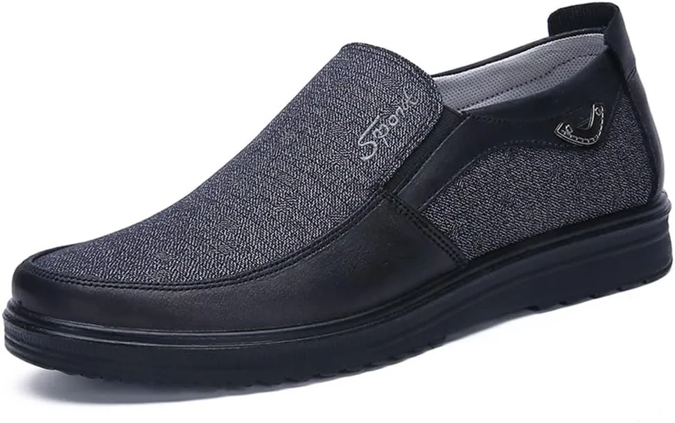 AngryMonkey Mens Slip On Loafer Plantar Fasciitis with Arch Support Dimleen Orthopedic Boat Shoes Pain Relief Cloth Shoes Large Sizes15