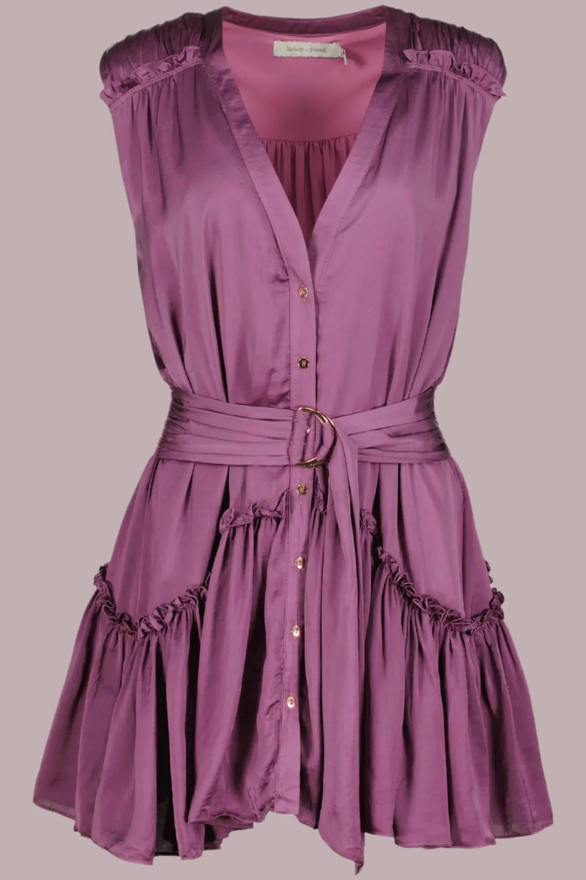 Bishop   Young Lagos Mini Dress in Violet | Feminine Wild Collection