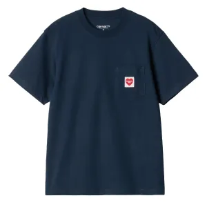 Carhartt WIP Womens S/S Pocket Heart T-Shirt Ink / Red
