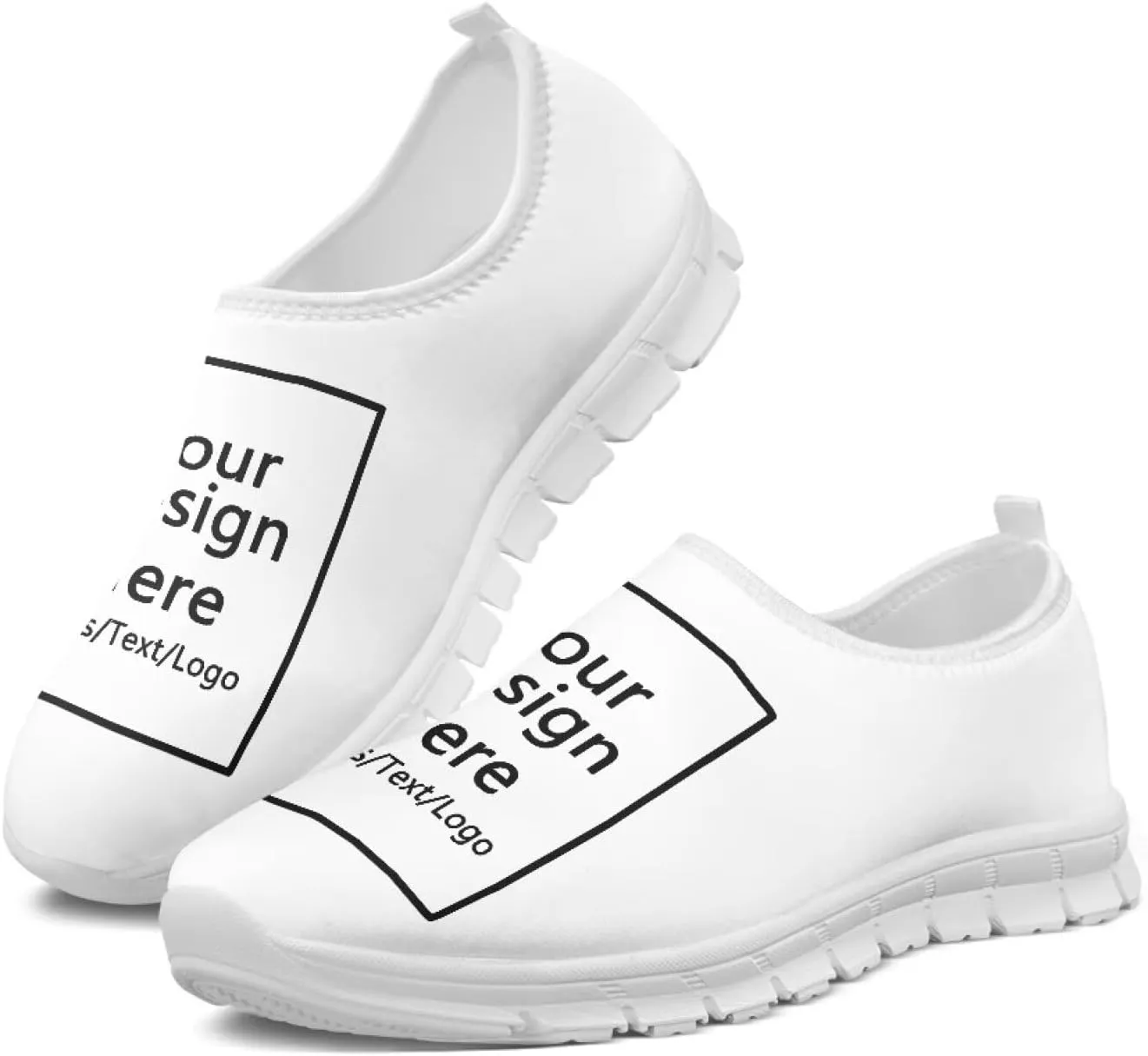 Fashion Walking Sneakers for Mens Boys Custom Personalized Design Patterns Printing Shoes with Photo Name Breathable Soft Size 5-14 White Sole