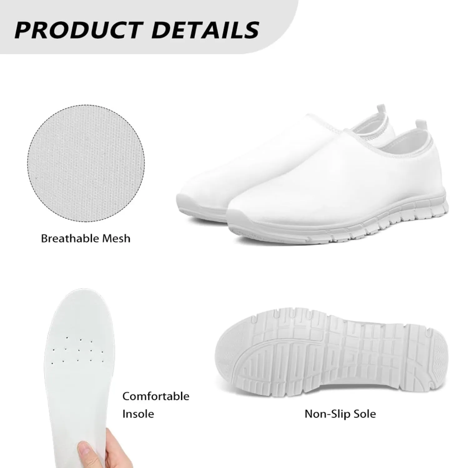 Fashion Walking Sneakers for Mens Boys Custom Personalized Design Patterns Printing Shoes with Photo Name Breathable Soft Size 5-14 White Sole