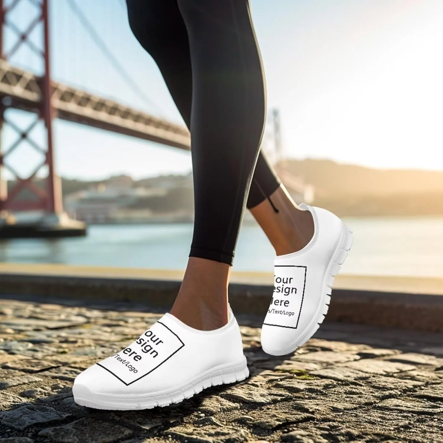 Fashion Walking Sneakers for Mens Boys Custom Personalized Design Patterns Printing Shoes with Photo Name Breathable Soft Size 5-14 White Sole