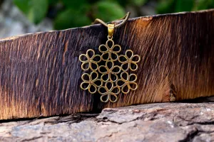 Flower high tea - Gold Brass Necklace