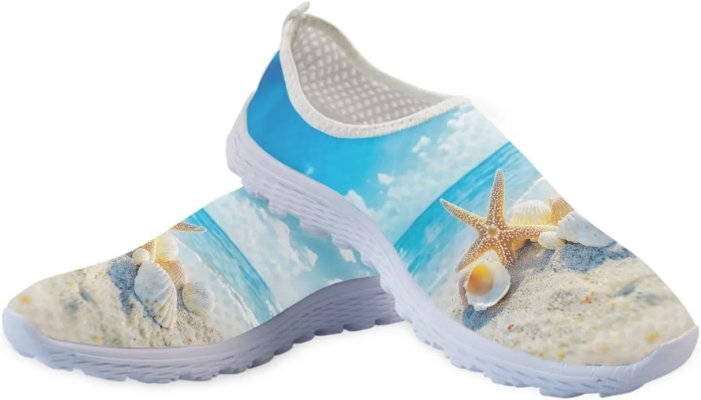 Forchrinse Floral Corgi Print Womens Mens Slip on Shoes Soft Mesh Walking Sneakers Sport Causal Travel Shoes Breathable