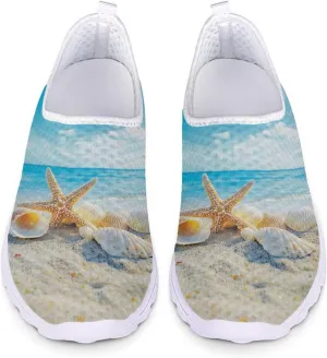 Forchrinse Floral Corgi Print Womens Mens Slip on Shoes Soft Mesh Walking Sneakers Sport Causal Travel Shoes Breathable