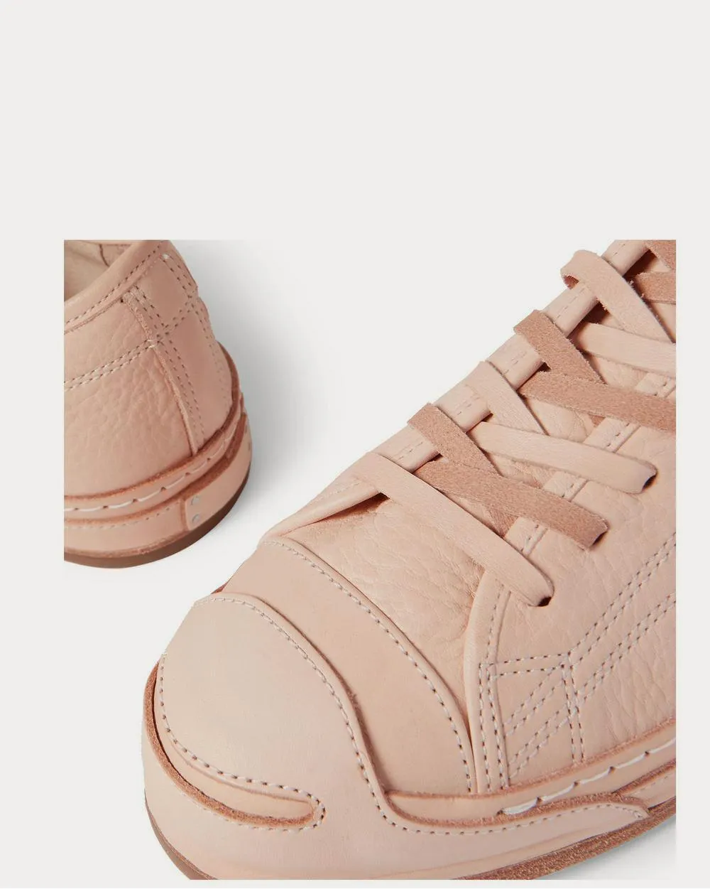 Full-Grain Leather  Neutral low top sneakers