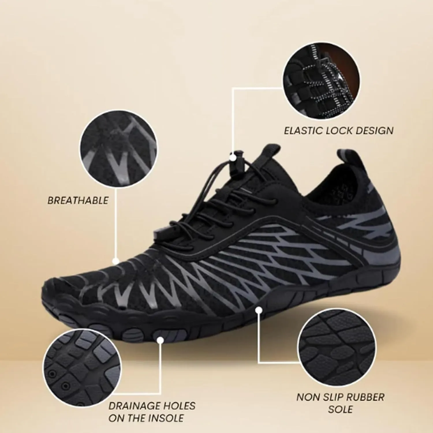 Hike Barefoot Shoes for Women and Men - Pro Wide Toe Box, Healthy & Non-Slip Unisex Athletic Outdoor Hiking Footwear