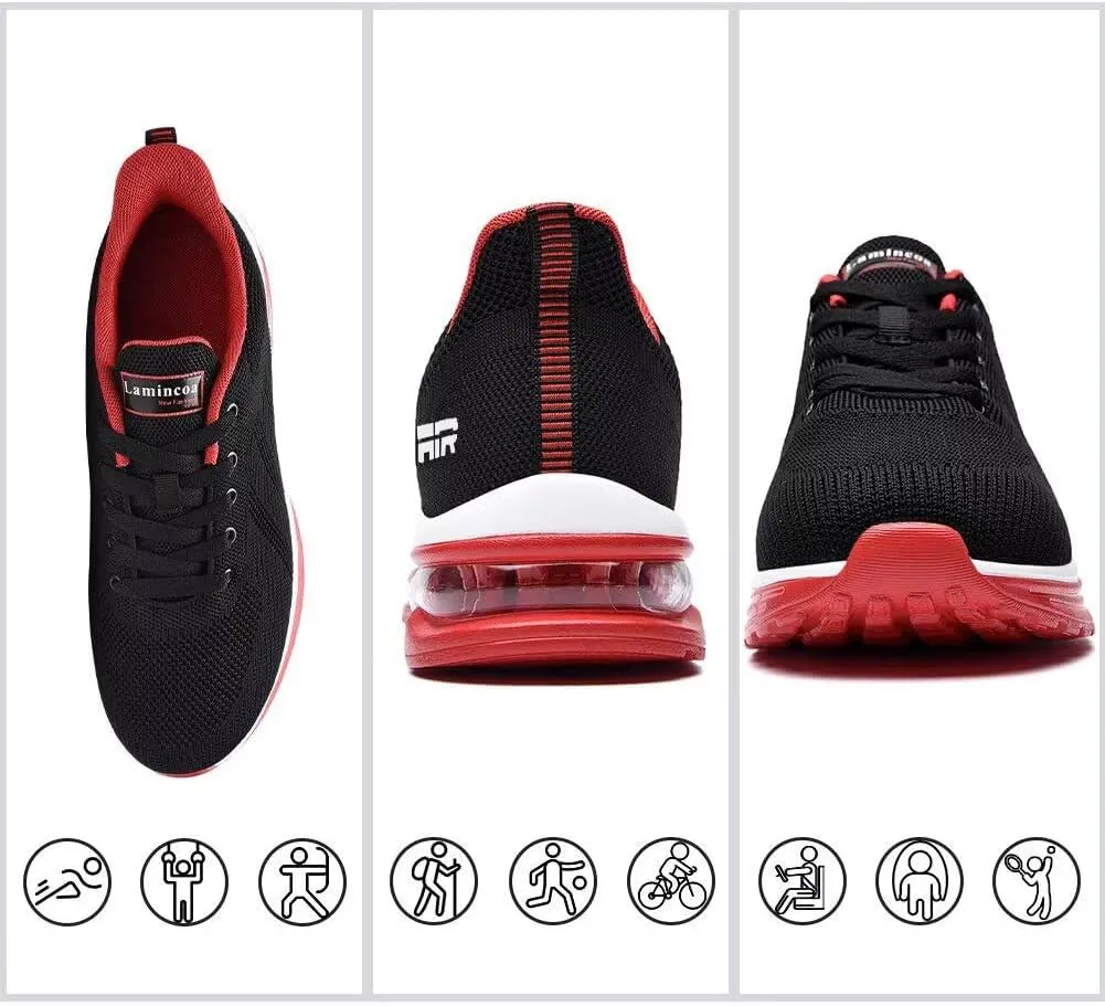 Lamincoa Womens Walking Shoes Lightweight Running Shoes Womens Tennis Shoes Non Slip Air Shoes Breathable Mesh Air Cushion Sneakers for Gym Workout Sports