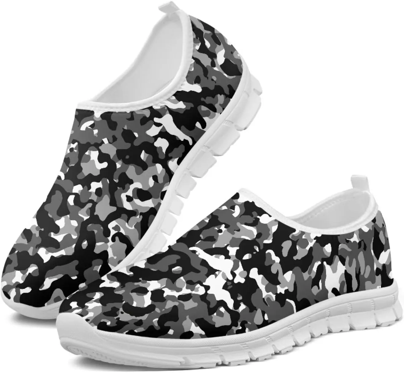 Men's Running Shoes Lightweight Breathable Walking Sneakers EVA Fashion Non Slip Athletic Shoe for Fitness Workout Size 5-14 White Sole