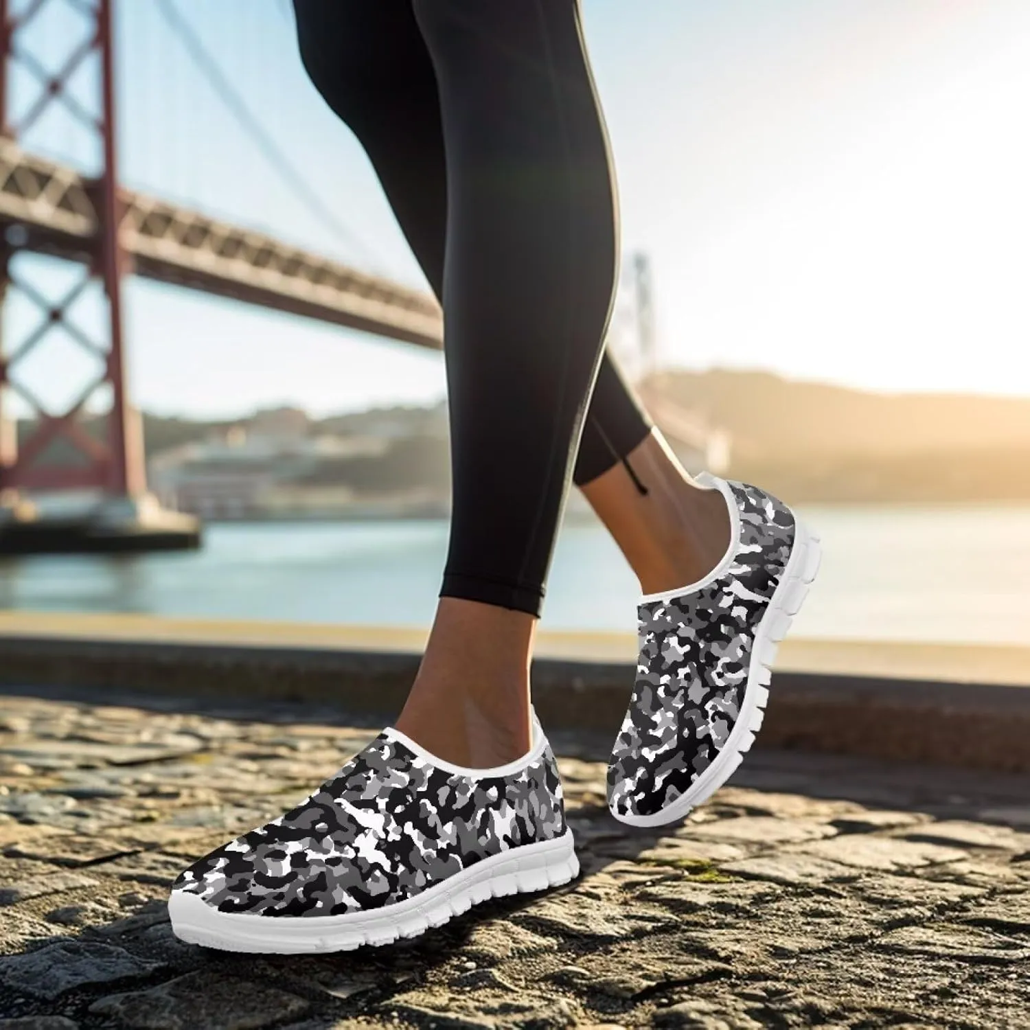 Men's Running Shoes Lightweight Breathable Walking Sneakers EVA Fashion Non Slip Athletic Shoe for Fitness Workout Size 5-14 White Sole