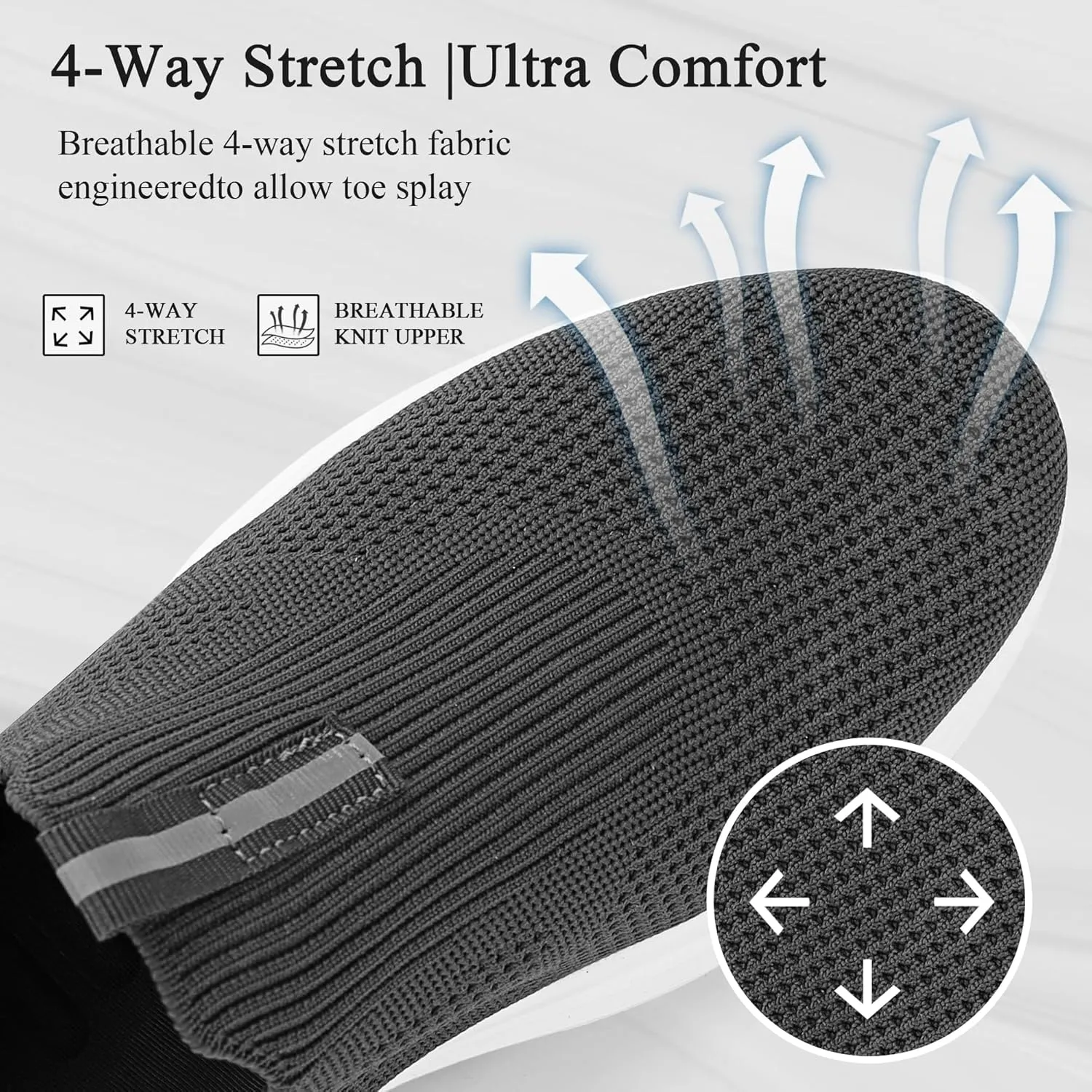 Mens Walking Shoes Slip On Tennis Shoe Athletic Gym Workout Shoes Comfortable Lightweight Cross Training Fashion Sneakers
