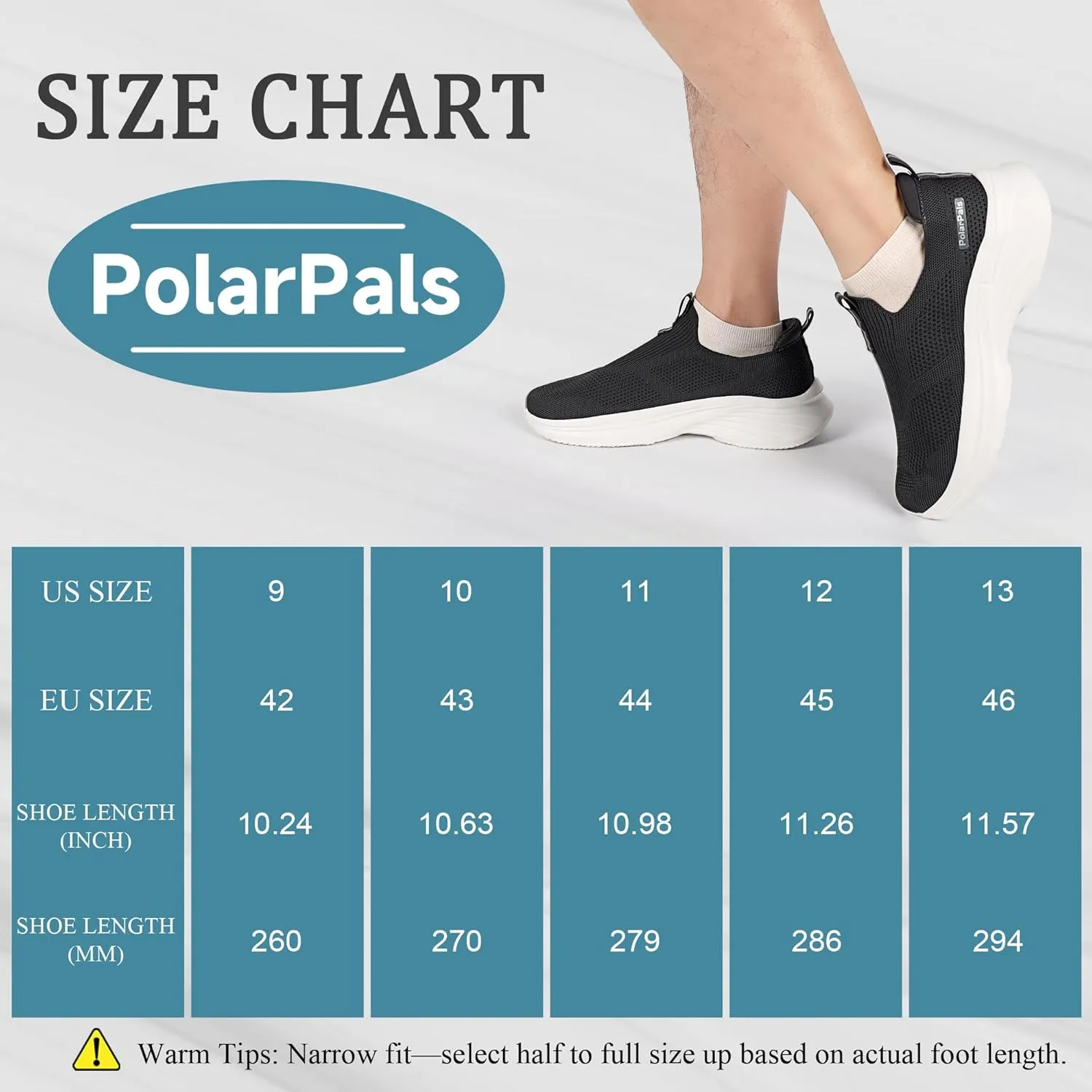Mens Walking Shoes Slip On Tennis Shoe Athletic Gym Workout Shoes Comfortable Lightweight Cross Training Fashion Sneakers