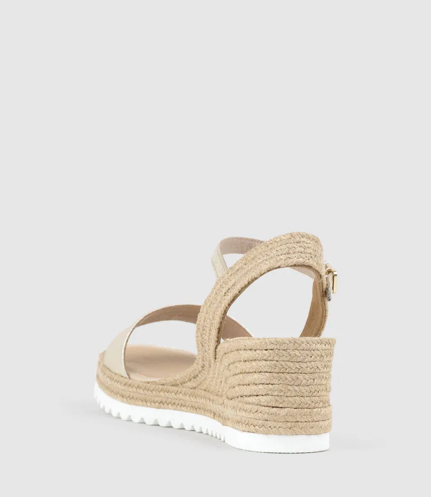 MYLO Single Strap Espadrille in Platino