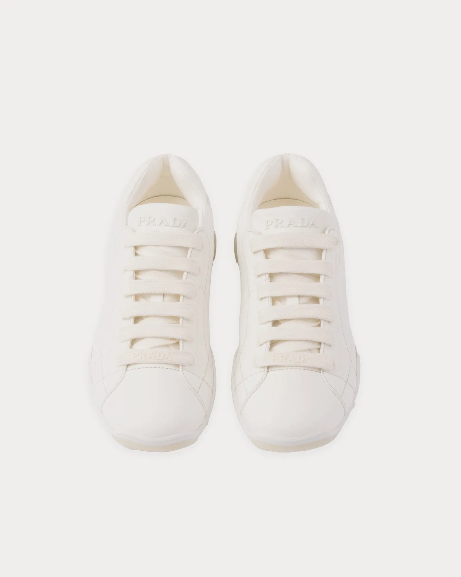 Nappa Leather Ivory Low Top Sneakers