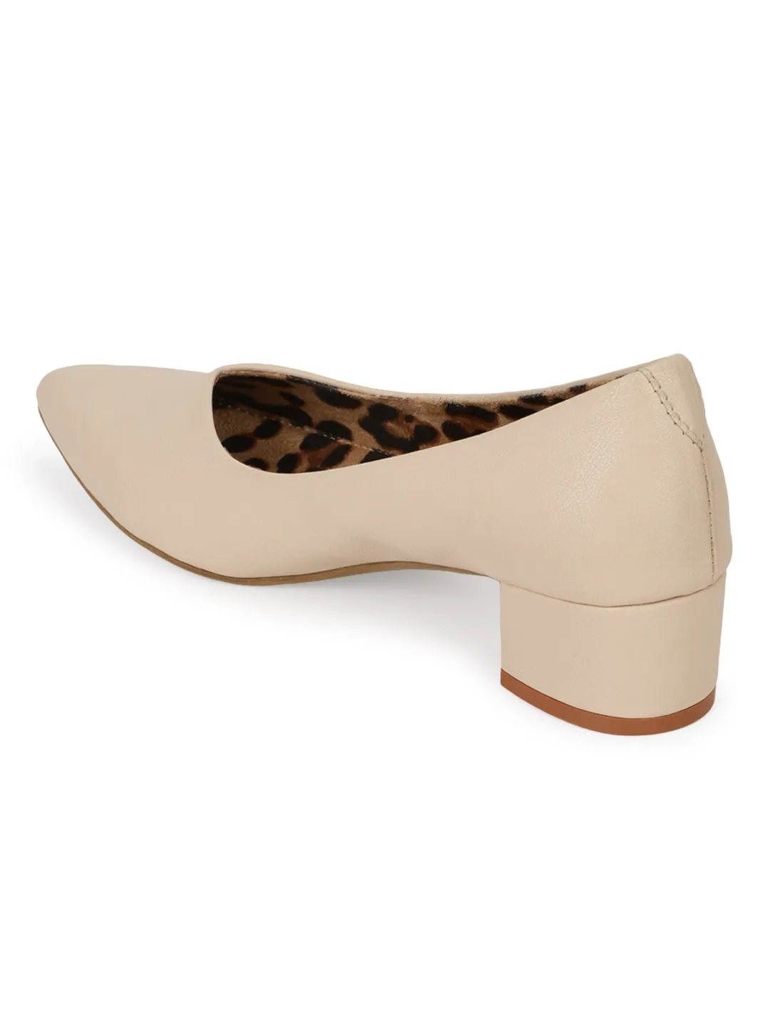 Nude PU Block Slip On Sandals (TC-SLC-1180-NUD)
