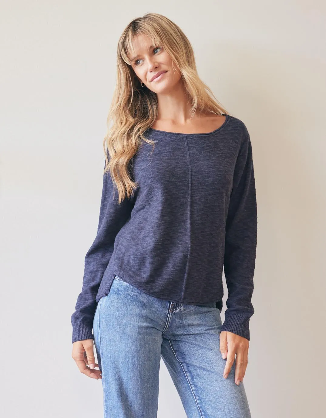 Sacha Cotton Knit - Navy