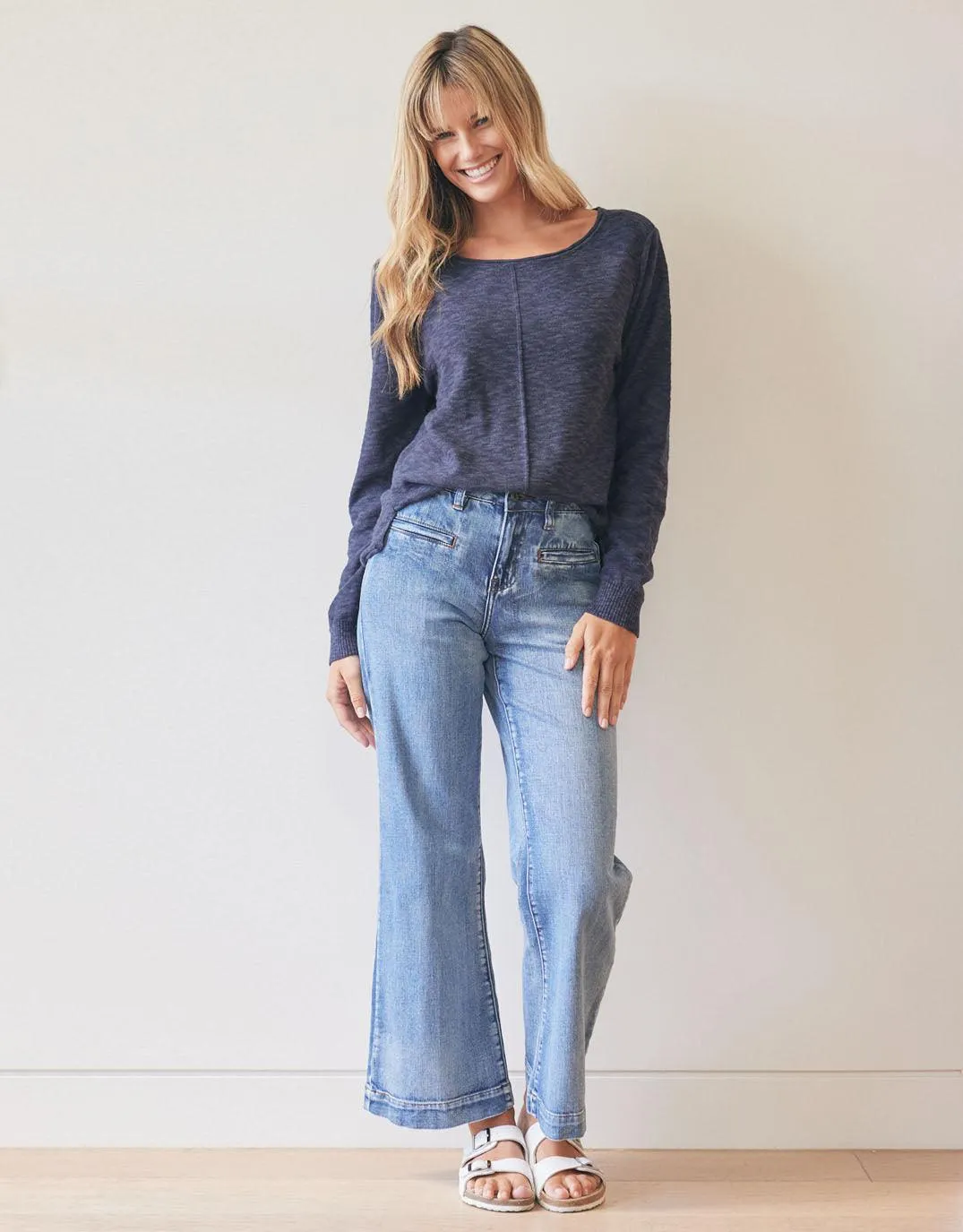 Sacha Cotton Knit - Navy
