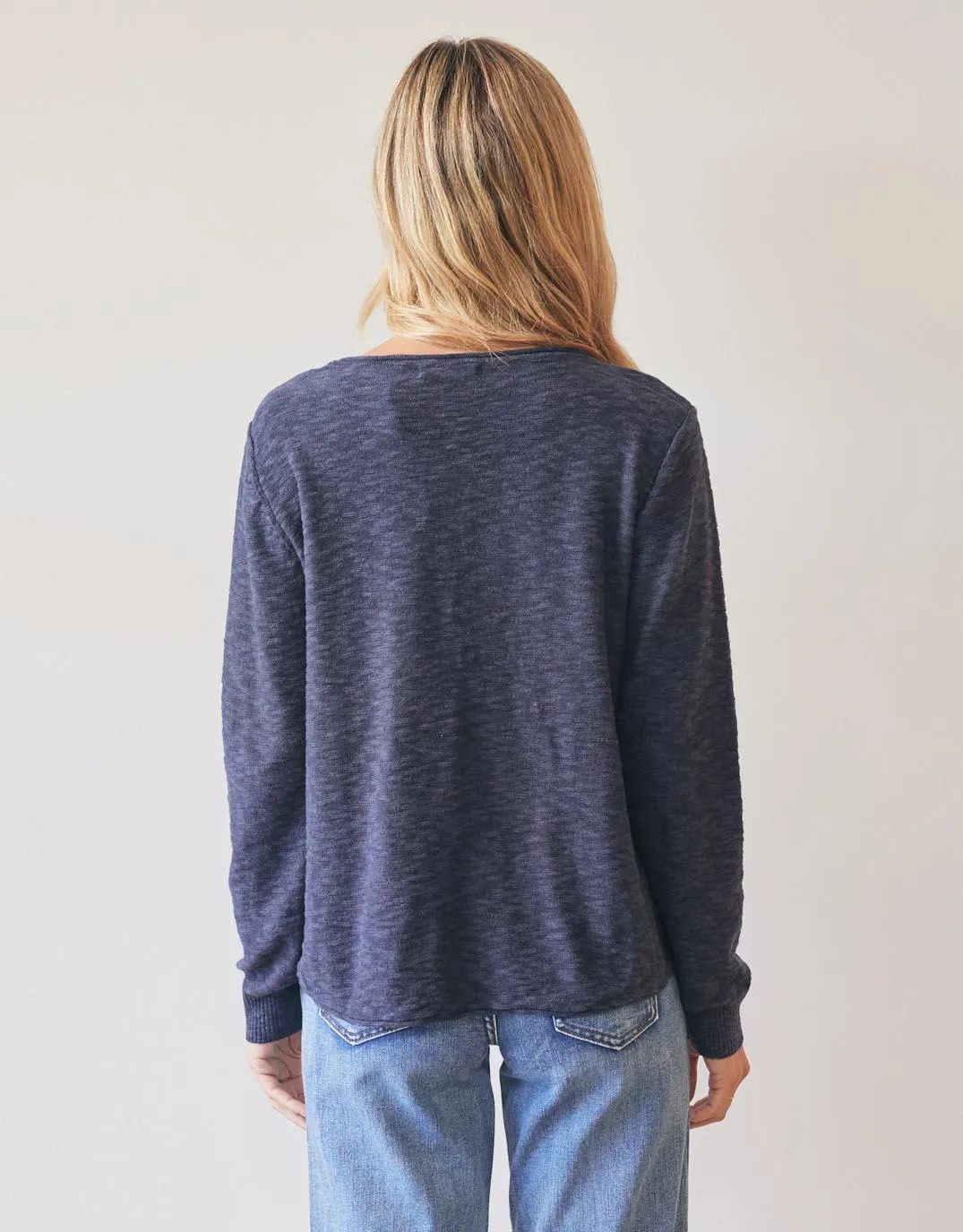 Sacha Cotton Knit - Navy