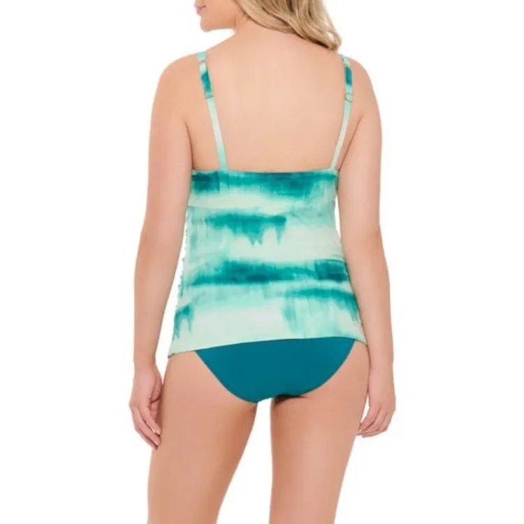 Shirred V-Neck Tankini