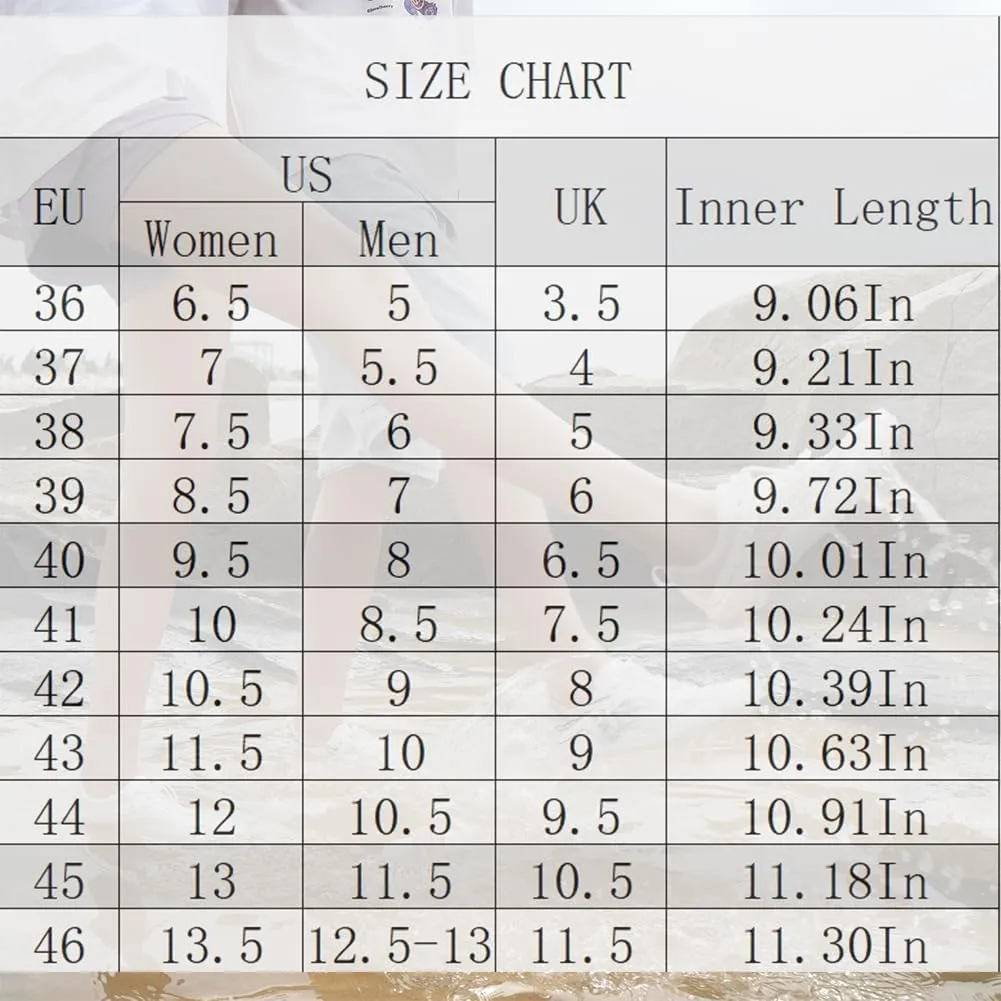 Summer Wading Sneakers for Women Men, Non-Slip Waterproof Quick Drying Soft Soled Shock Absorbing Barefoot Shoes, Hiking Shoes