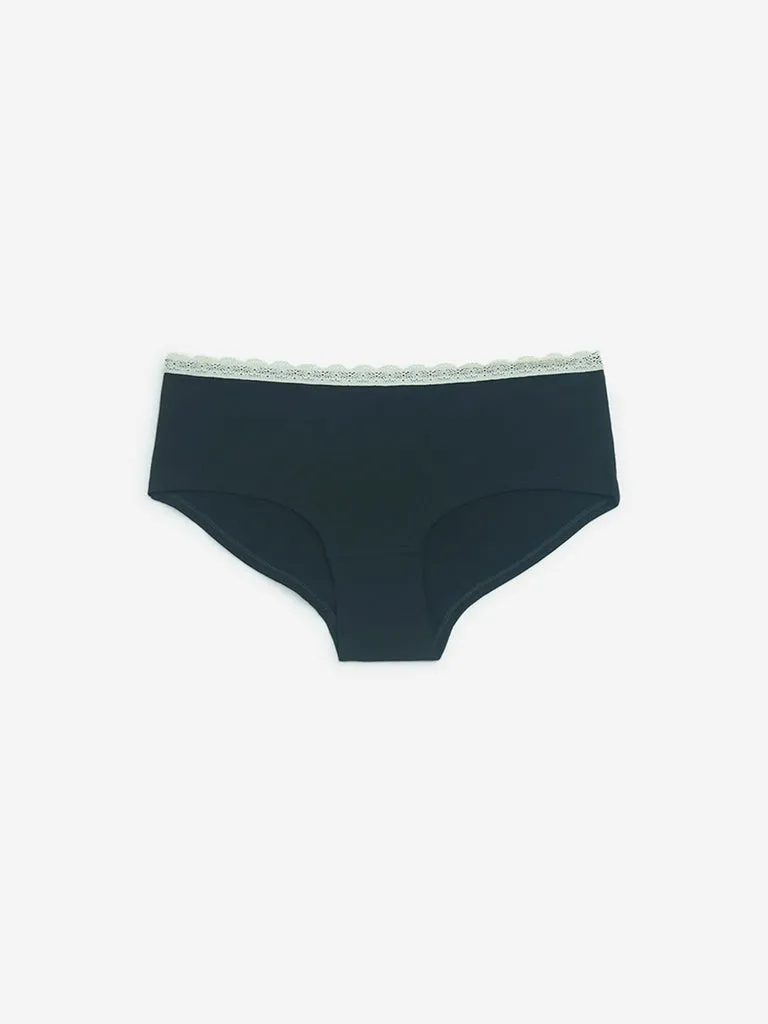 Superstar Lime Low-Rise Cotton-Blend Briefs - Pack of 2