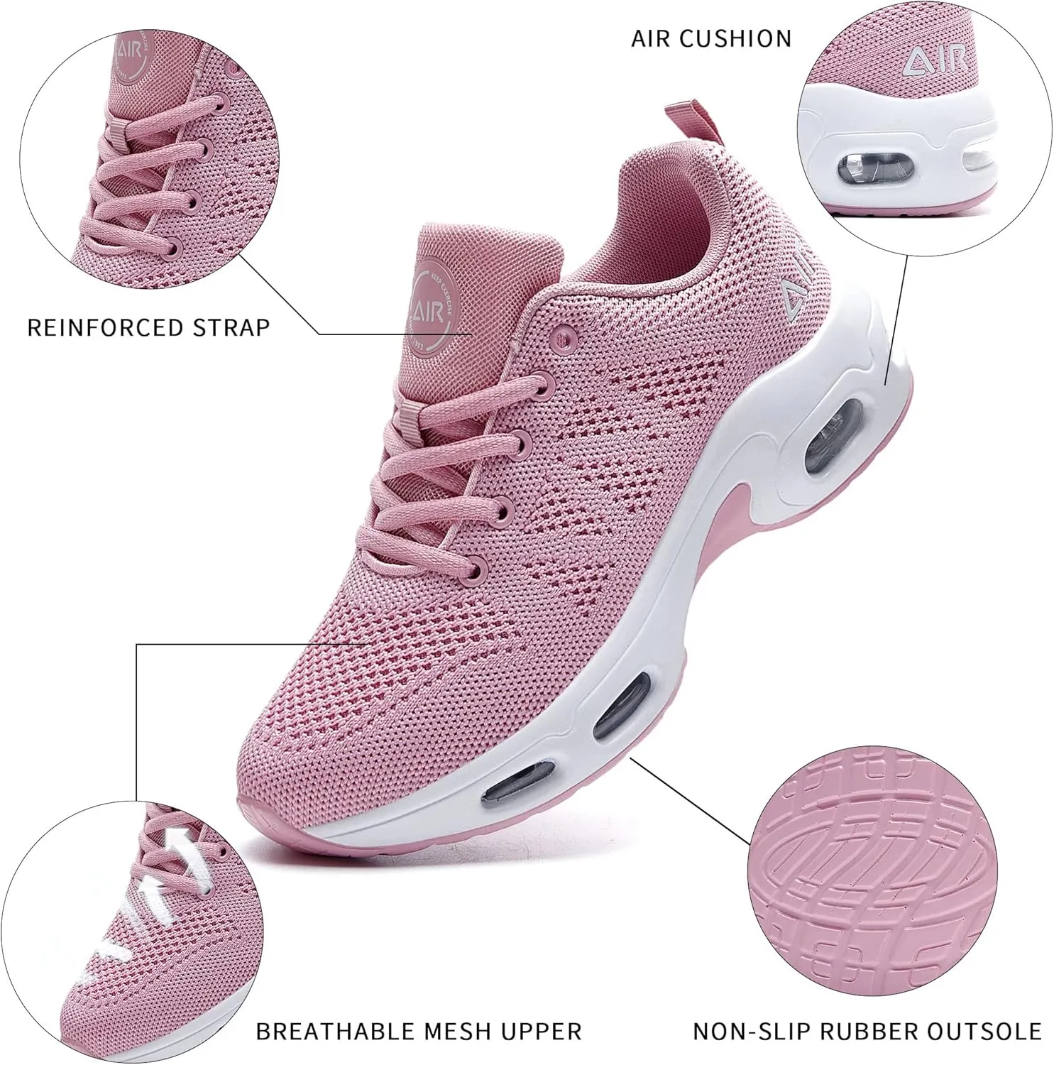SURRAY Women's Air Running Shoes Walking Tennis Sneakers Non-Slip Athletic Fashion Casual Light Shoes(US5.5-11 B(M)