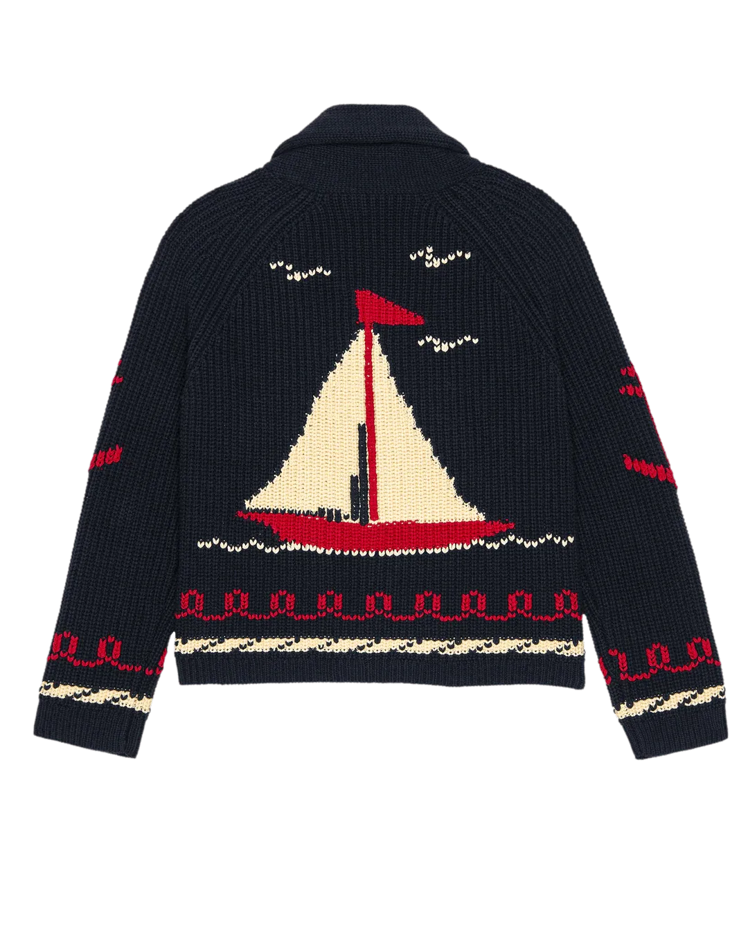 The Great - Sailboat Lodge Cardigan Dark Navy