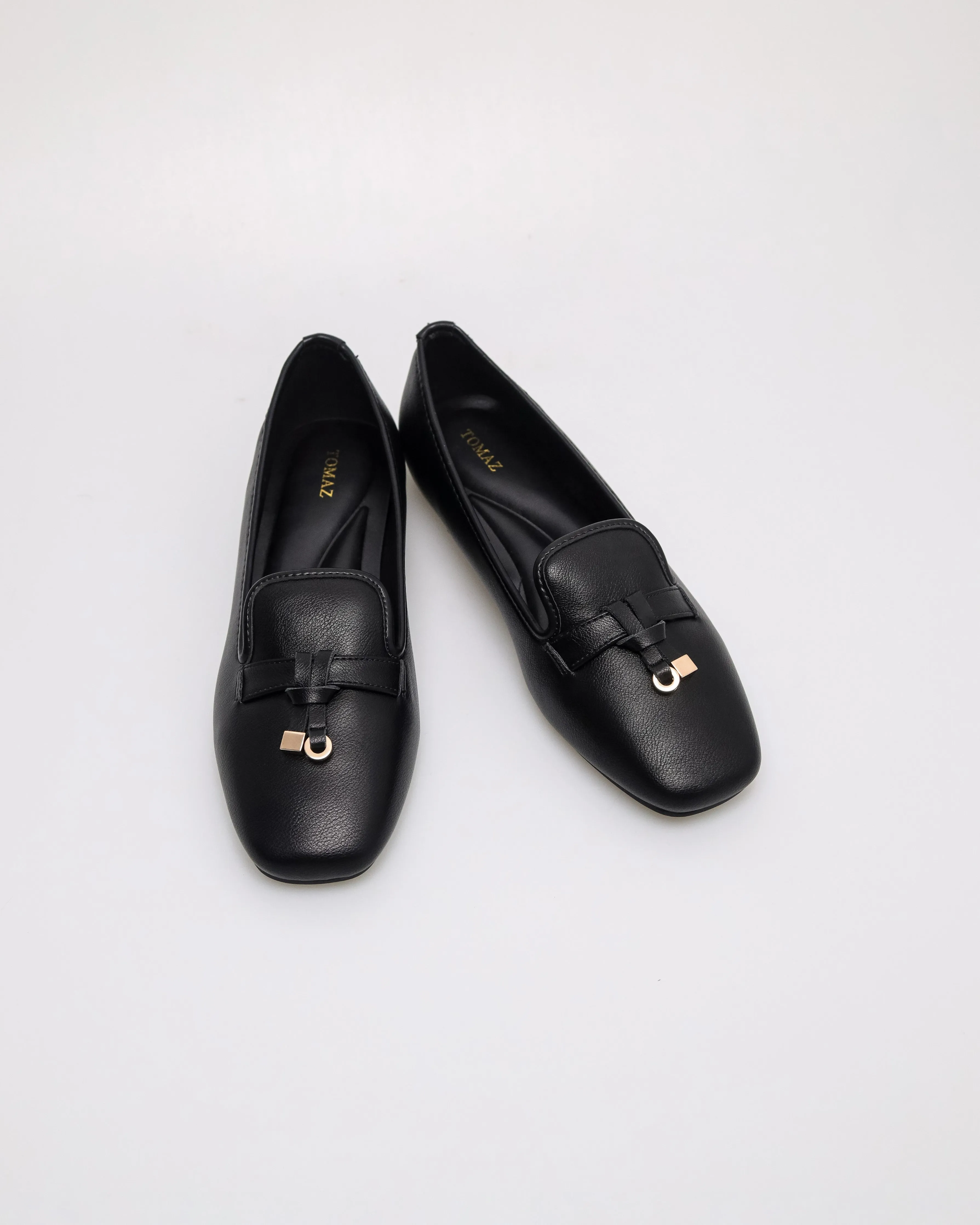 Tomaz YX226 Ladies Knot Flats (Black)