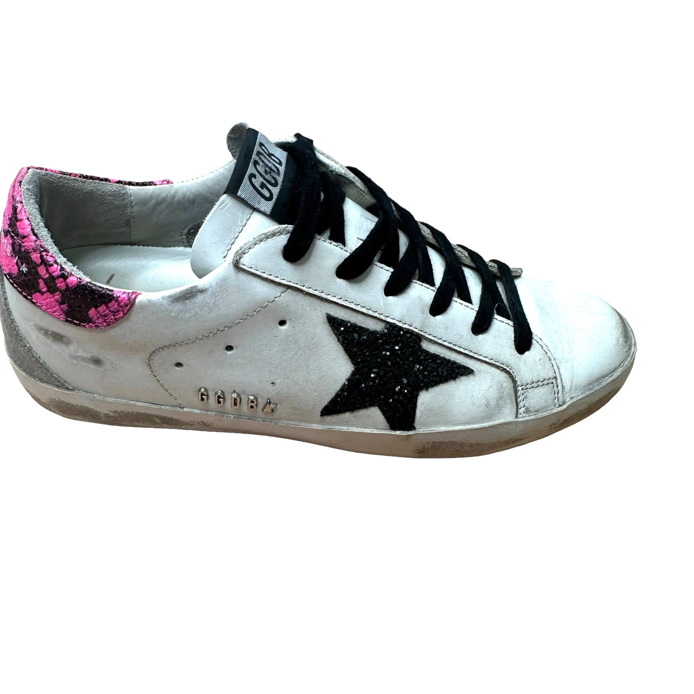 White Leather & Black Sparkles - 9