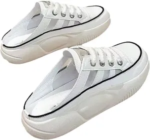 Women Cutout Platform Sneaker Sandals Breathable Mesh Sport Shoes Slip-On Platform MulesGarden Clogs Sandals