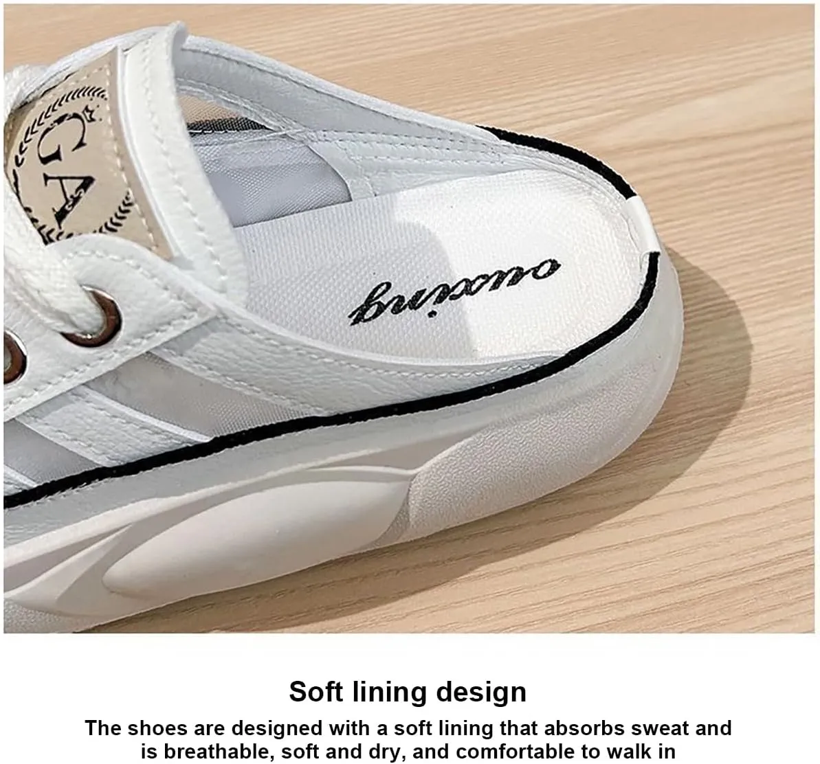 Women Cutout Platform Sneaker Sandals Breathable Mesh Sport Shoes Slip-On Platform MulesGarden Clogs Sandals