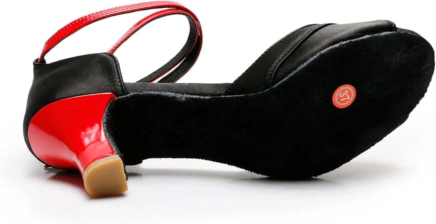 Women's Latin Shoe Girls Open Toe Ballroom Dance Shoes Comfortable Waltz Salsa Performance Dancing Sandals