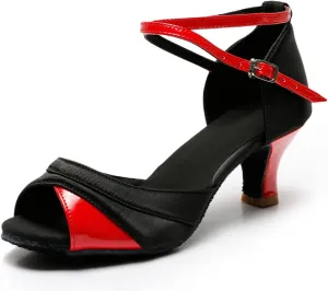 Women's Latin Shoe Girls Open Toe Ballroom Dance Shoes Comfortable Waltz Salsa Performance Dancing Sandals