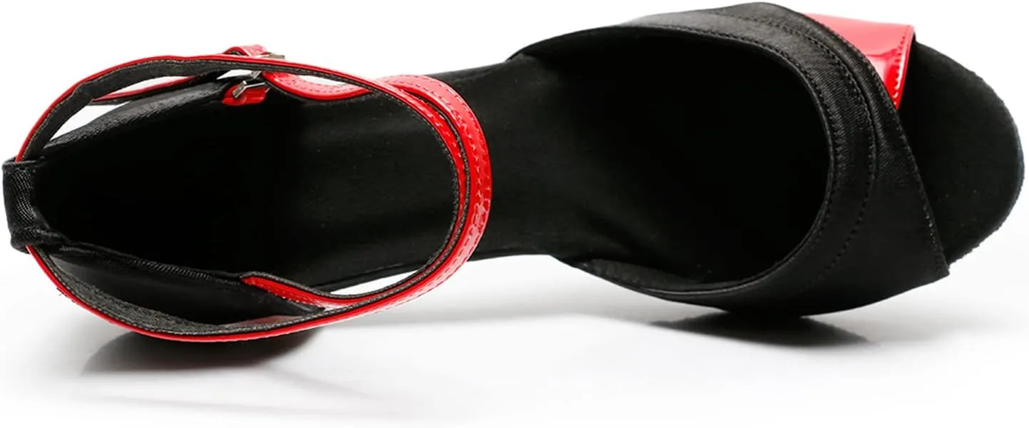 Women's Latin Shoe Girls Open Toe Ballroom Dance Shoes Comfortable Waltz Salsa Performance Dancing Sandals